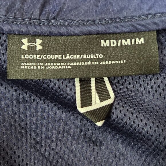 Under Armour Jacket Mens Medium Navy Blue Command 1/4 Zip Pullover 1360712 NEW - Picture 3 of 8